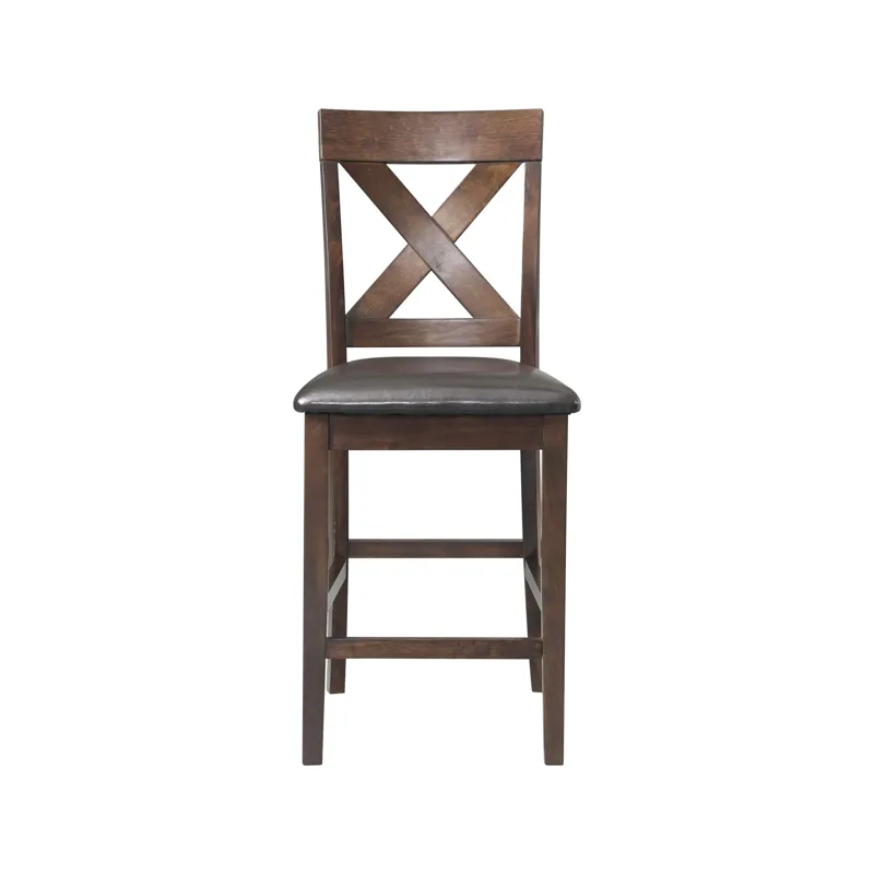 Alex Counter Side Chair W/Brown PU Espresso (2 Per Pack)