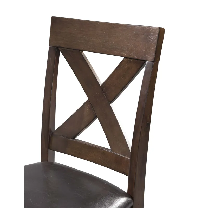 Alex Counter Side Chair W/Brown PU Espresso (2 Per Pack)
