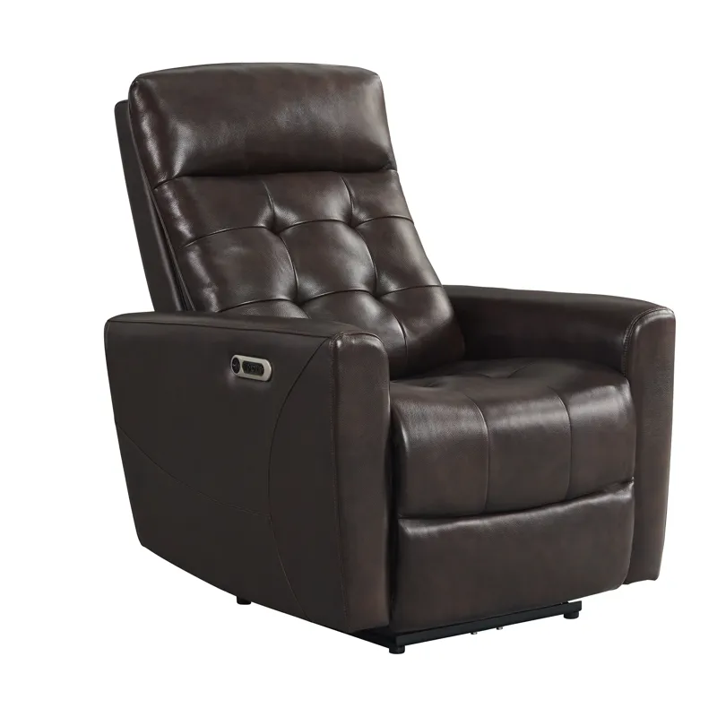 All Star Power Recliner with Power Headrest in Jazz Brown (Top Grain/PVC)