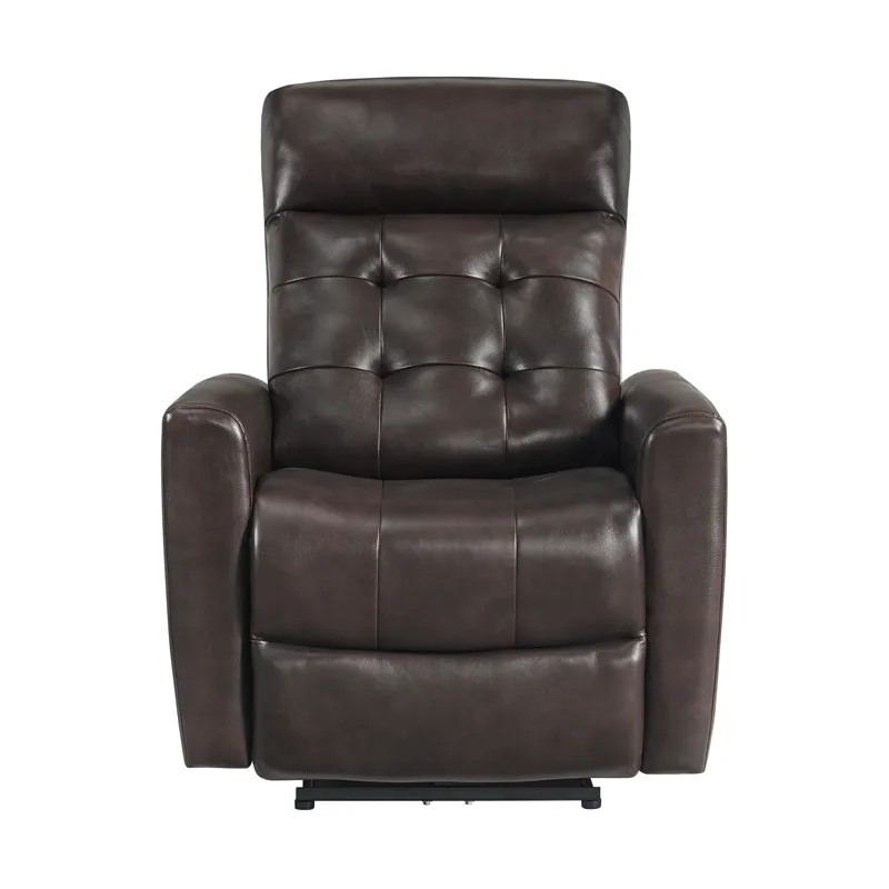All Star Power Recliner with Power Headrest in Jazz Brown (Top Grain/PVC)