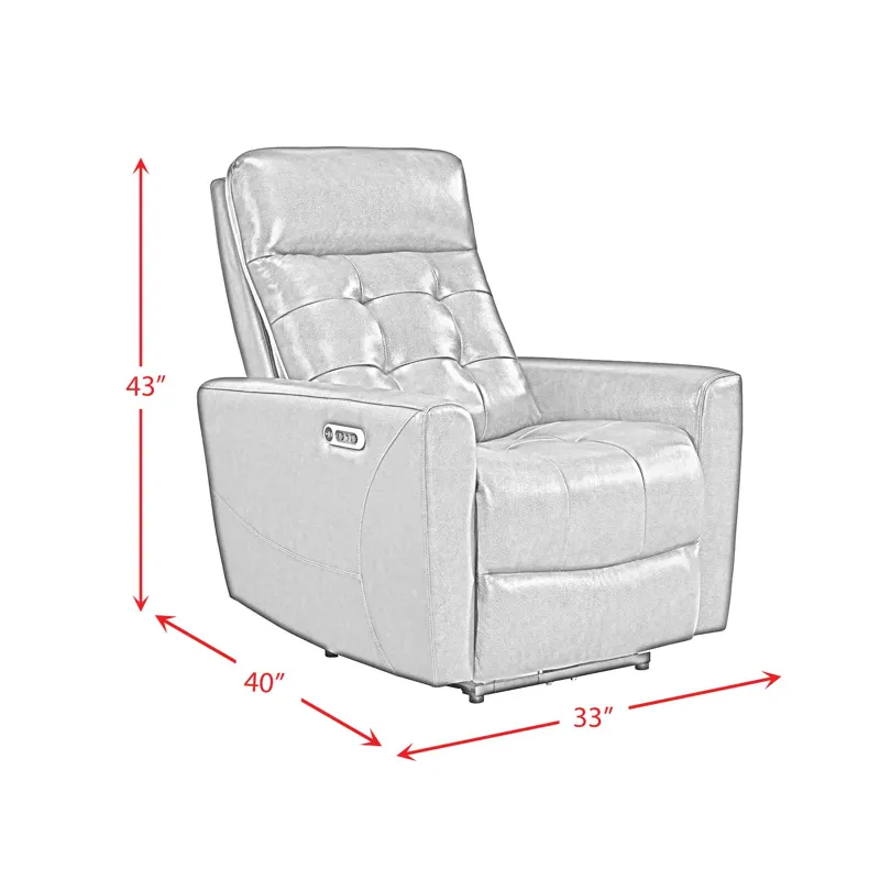 All Star Power Recliner with Power Headrest in Jazz Brown (Top Grain/PVC)