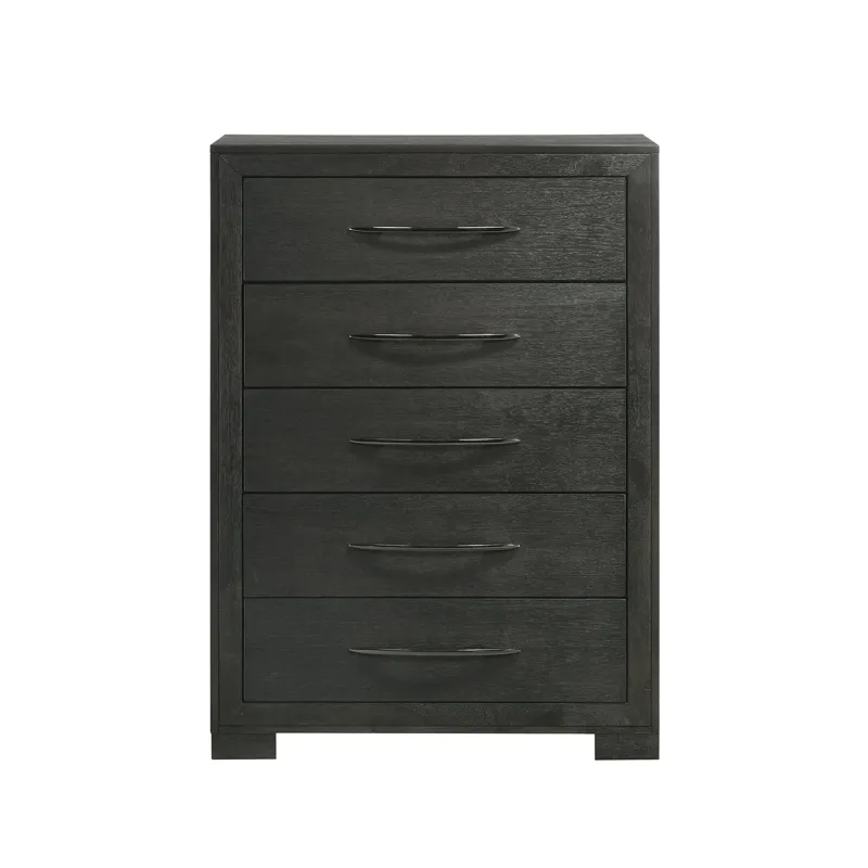 Allan 5-Drawer Chest in Black