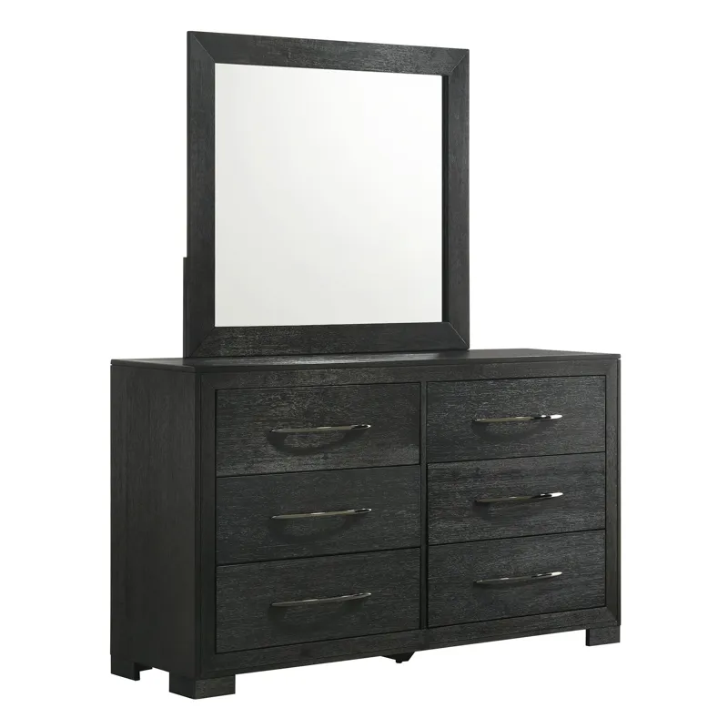 Allan Dresser & Mirror Set in Black