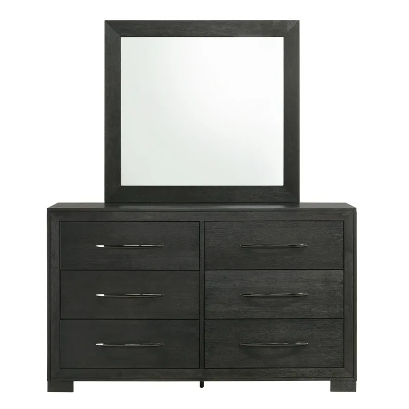 Allan Dresser & Mirror Set in Black