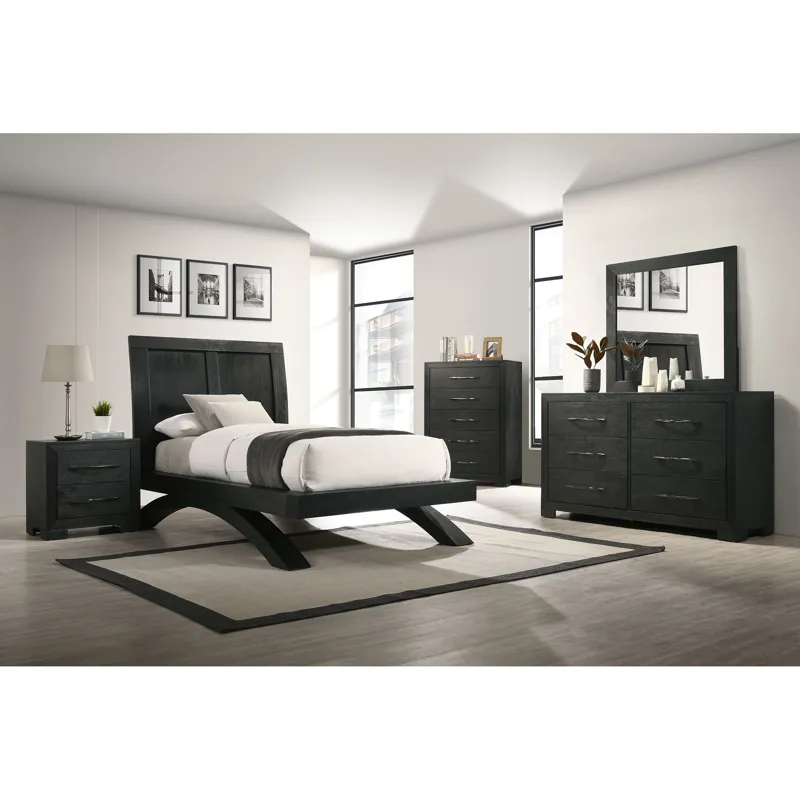 Allan Twin Bed in Black
