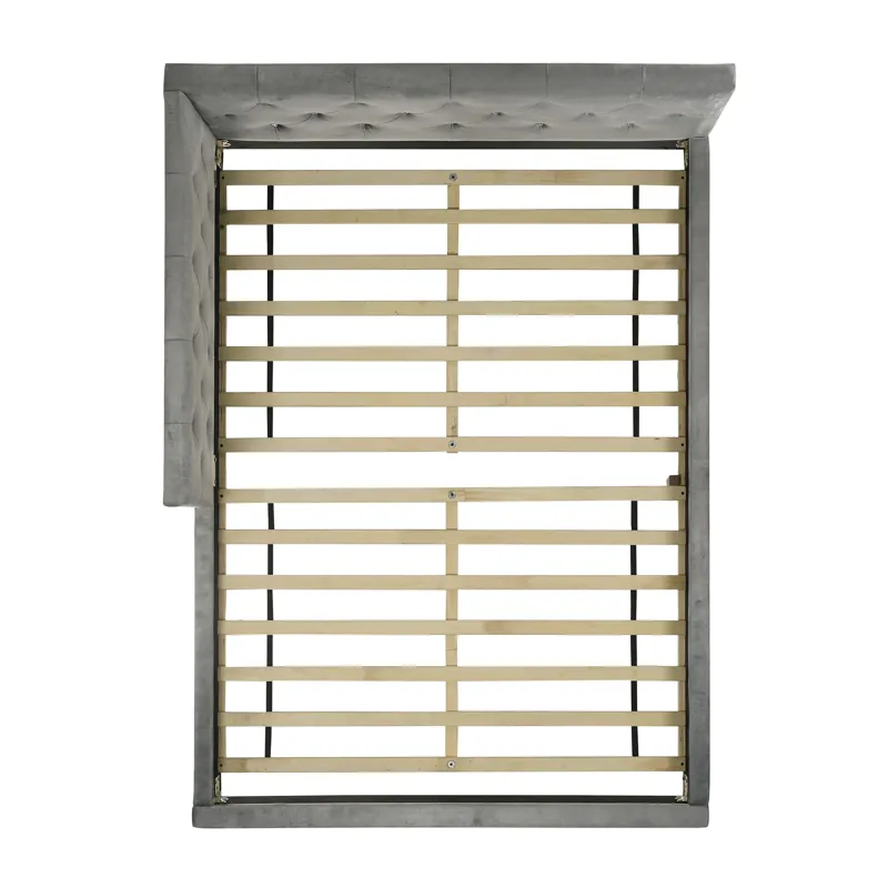 Amberley Full UPH Corner Bed with LED and USB in Grey