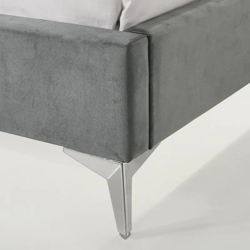 Amberley Twin UPH Corner Bed with LED and USB in Grey