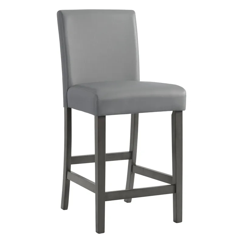 Ambridge 5PC Round Counter Set With Faux Marble Top in Brushed Grey