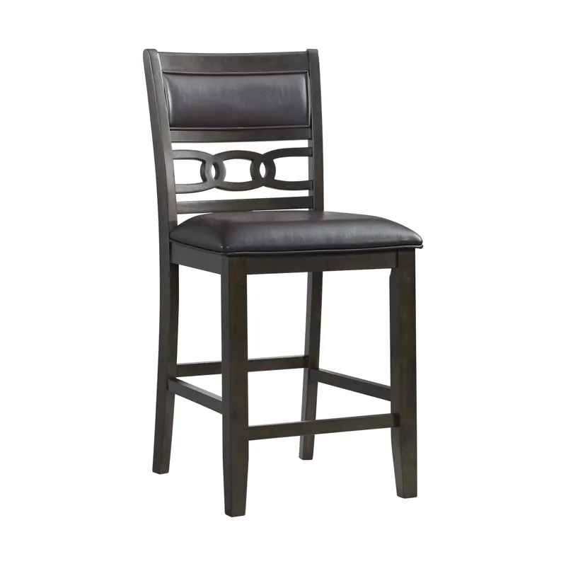 Amherst Counter Side Chair W/PU Cushion Dark Finish (2 Per Pack)