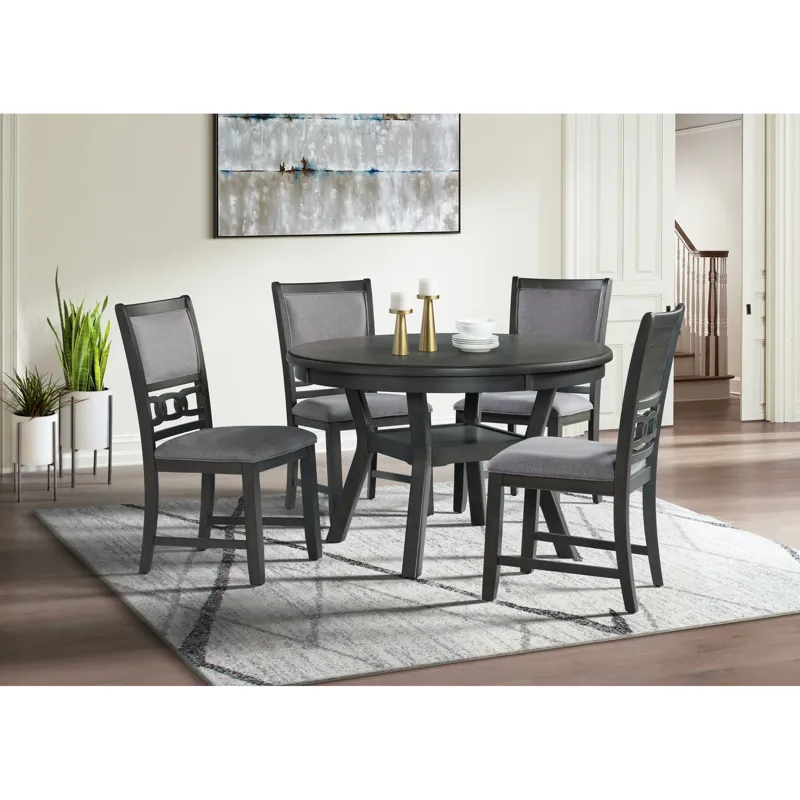 Amherst Dining Table w/Wood Leg Grey Finish