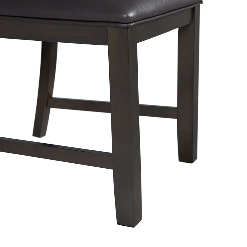 Amherst Dining Side Chair W/PU Cushion Side Stretcher Dark Finish (2 Per Pack)
