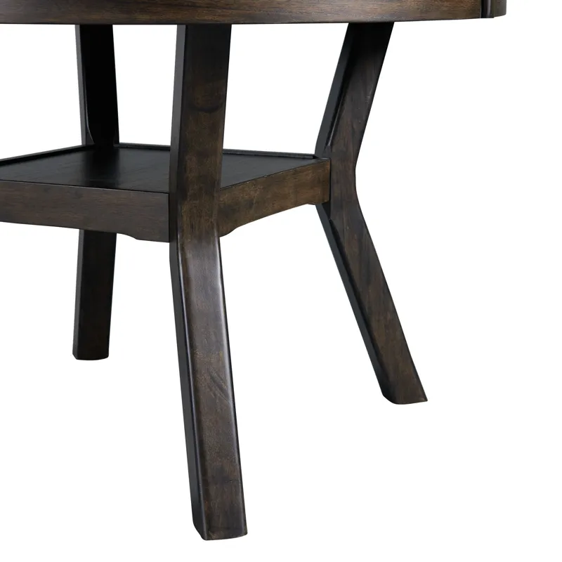 Amherst Dining Table w/Wood Leg Dark Finish
