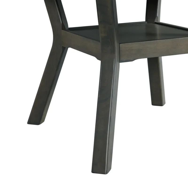 Amherst Dining Table w/Wood Leg Grey Finish