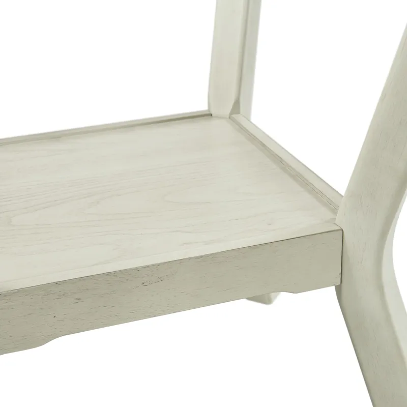 Amherst 5PC Dining Set with Table and 4 Grey Fabric Chairs in White