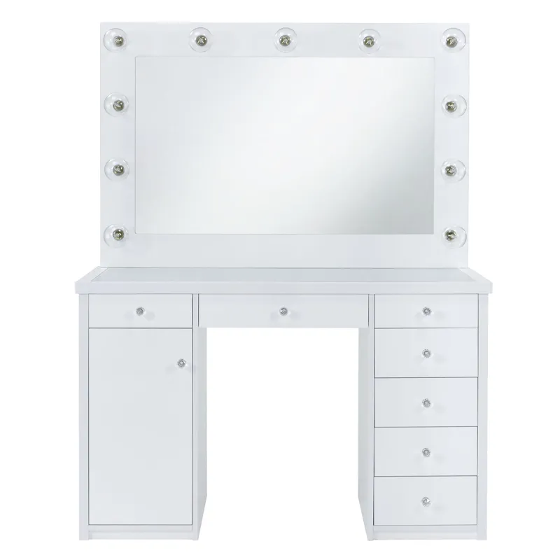 Amia Complete Dressing Table with Lightbulbs