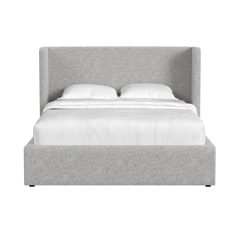 Angeline Complete Queen Non-Storage Bed in Grey Fabric