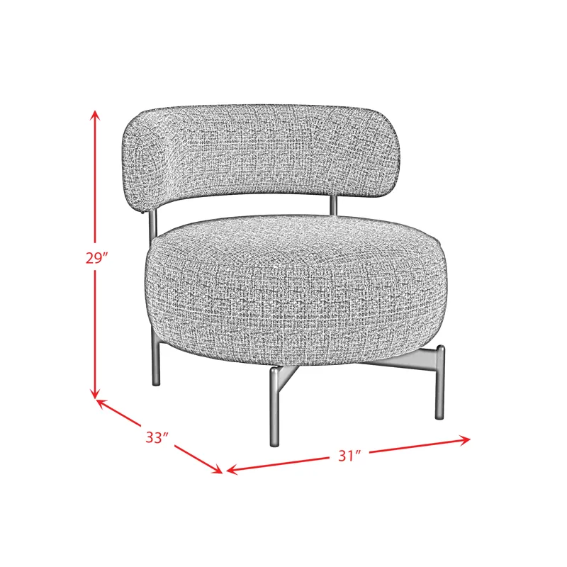 Antonia Swivel Chair in Heron Black