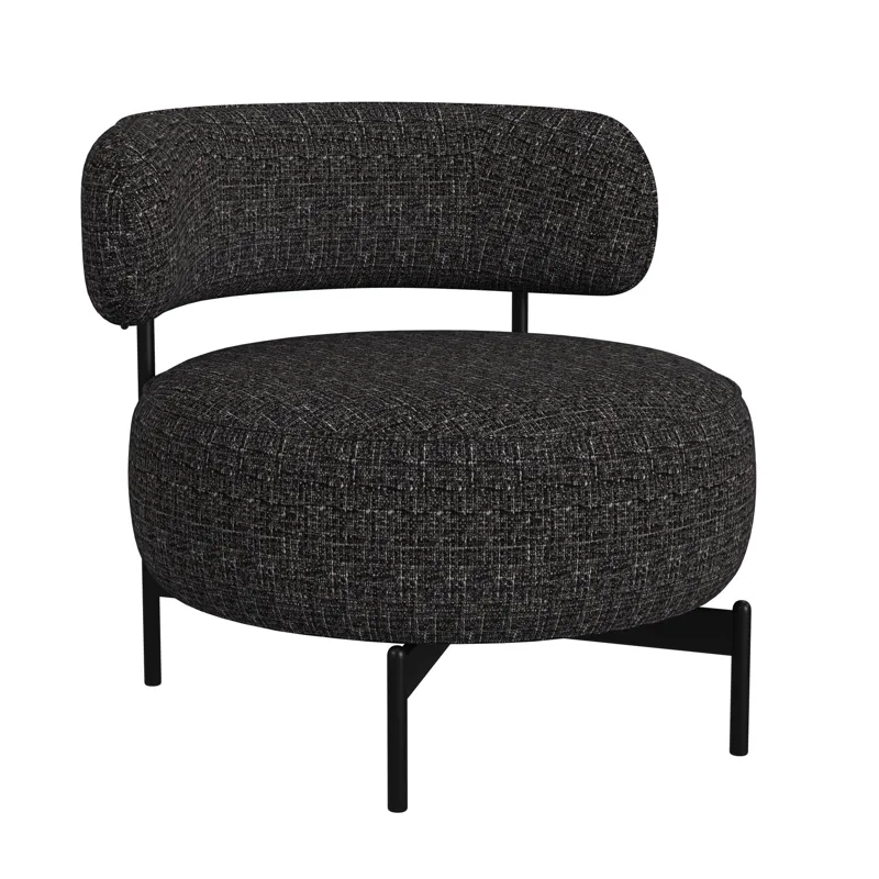 Antonia Swivel Chair in Heron Black