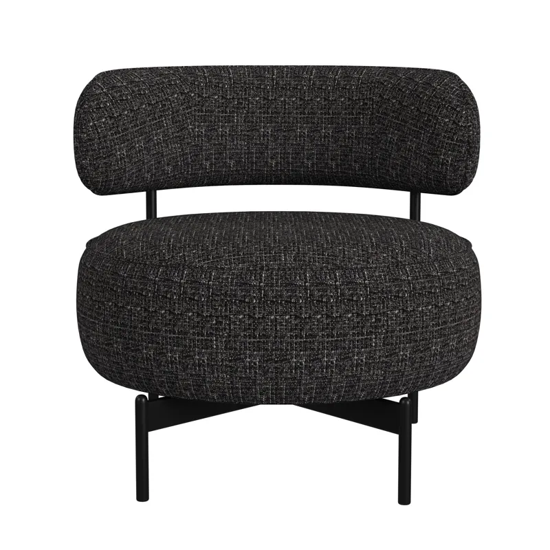 Antonia Swivel Chair in Heron Black