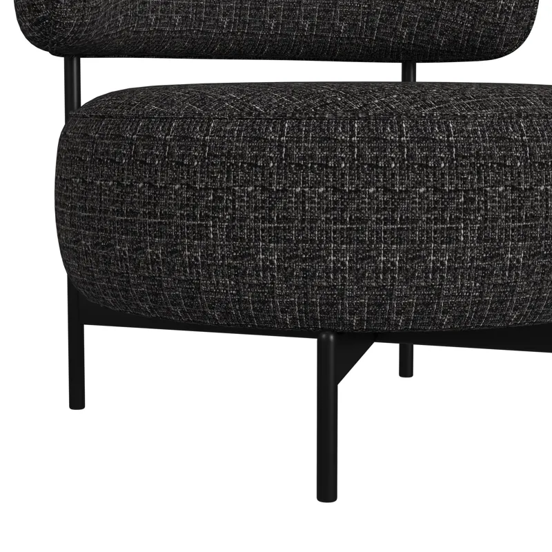 Antonia Swivel Chair in Heron Black