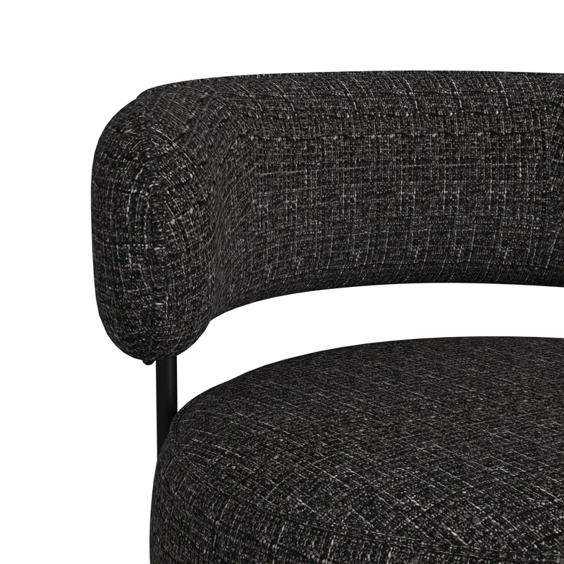 Antonia Swivel Chair in Heron Black