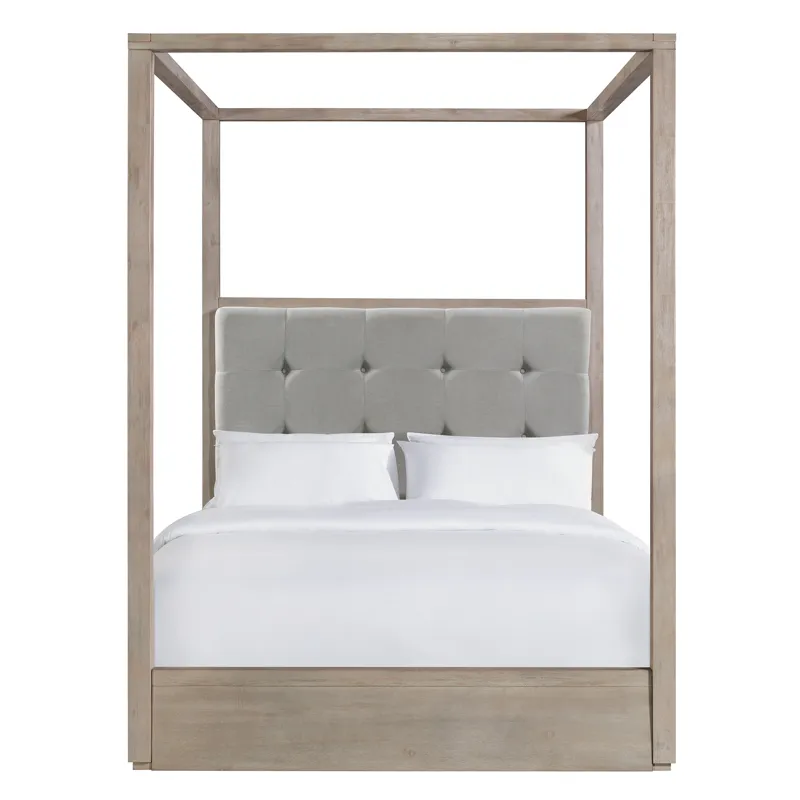 Arcadia Queen Canopy Bed in Grey