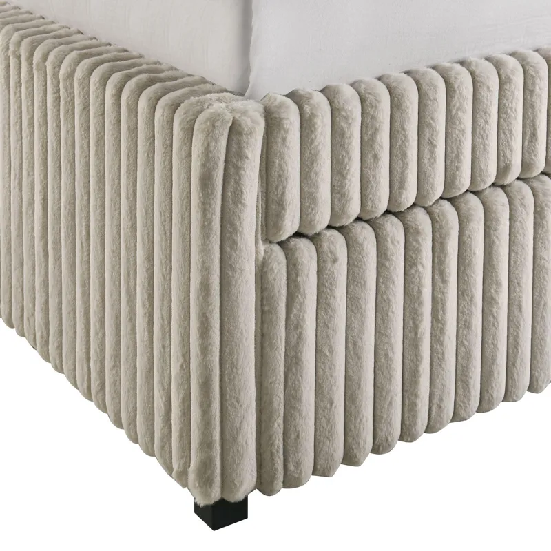 Arden Twin Daybed with Trundle in Corduroy Beige