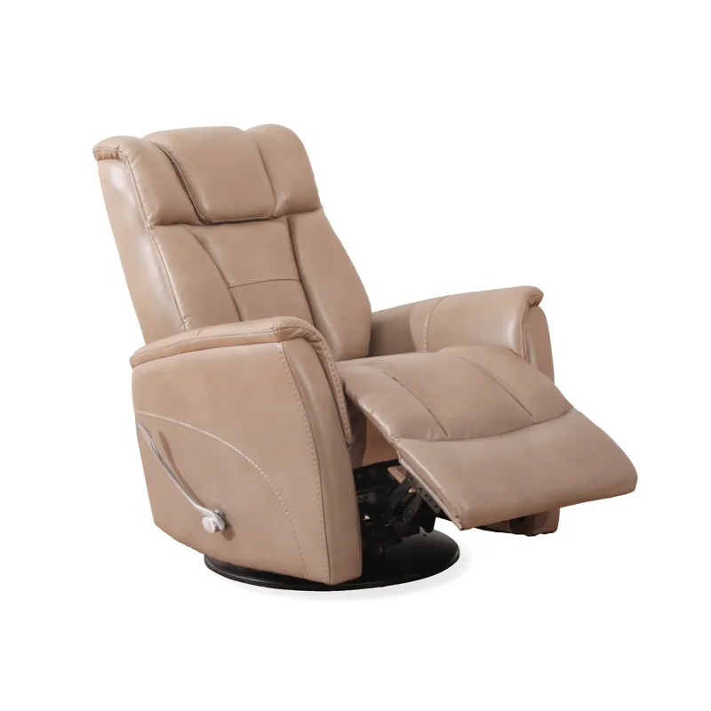 Aries Swivel Recliner in Bolero PU Mushroom