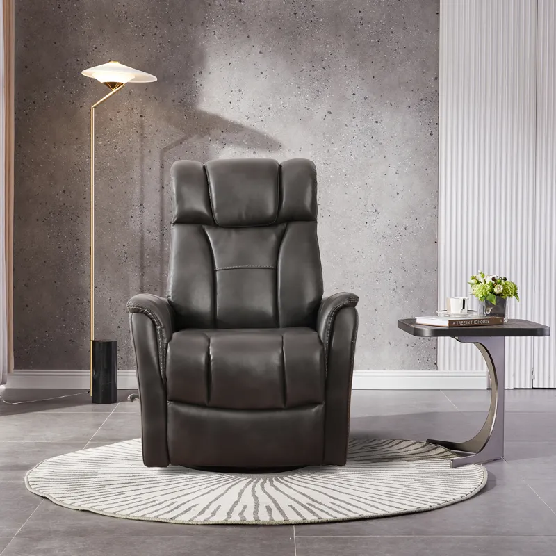 Aries Swivel Recliner in Bolero PU Slate