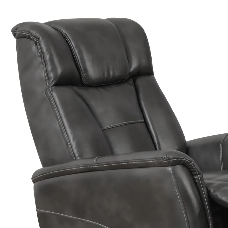 Aries Swivel Recliner in Bolero PU Slate