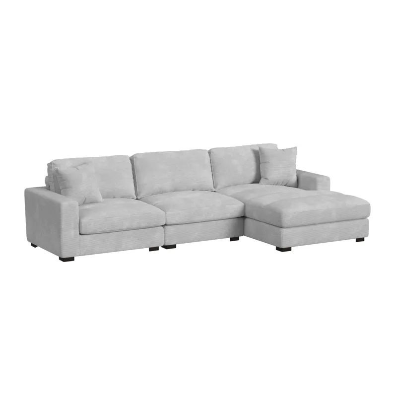 Arizona Modular LHF Armchair with 1 pillow 20\" in Steno Stone