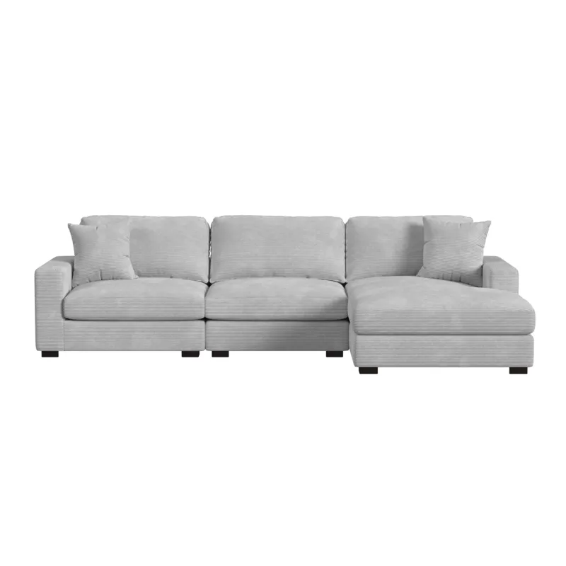 Arizona Modular LHF Armchair with 1 pillow 20\" in Steno Stone