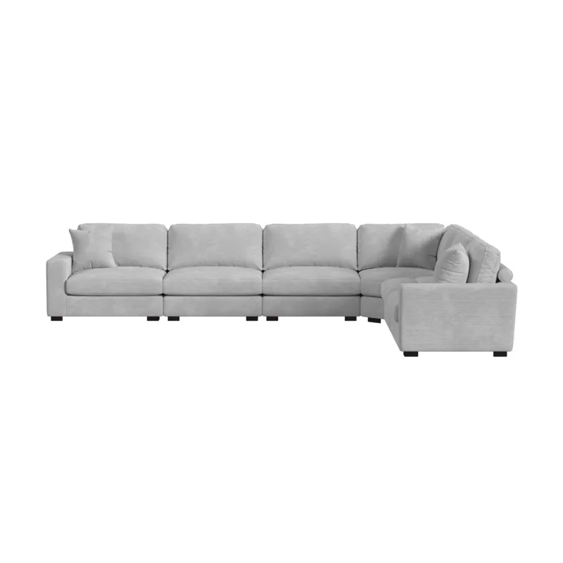Arizona Modular LHF Armchair with 1 pillow 20\" in Steno Stone