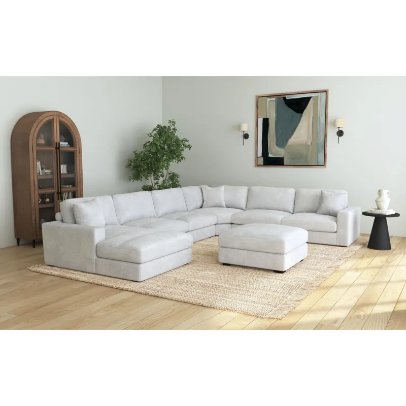 Arizona Modular RHF Armchair with 1 pillow 20\" in Steno Stone