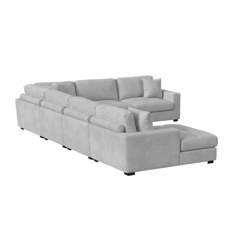 Arizona Modular RHF Armchair with 1 pillow 20\" in Steno Stone