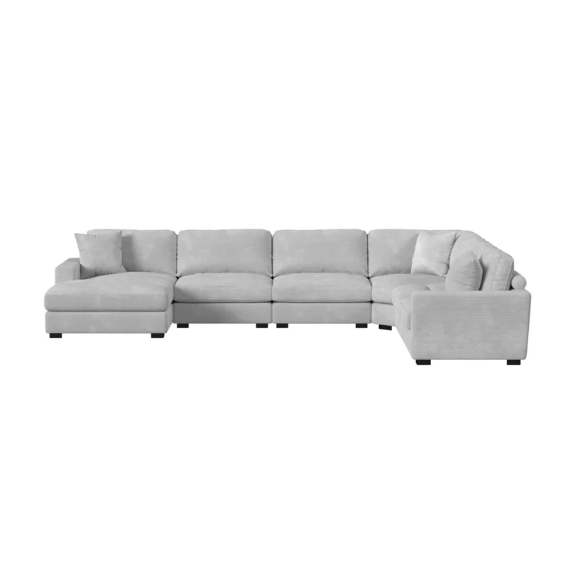 Arizona Modular RHF Armchair with 1 pillow 20\" in Steno Stone