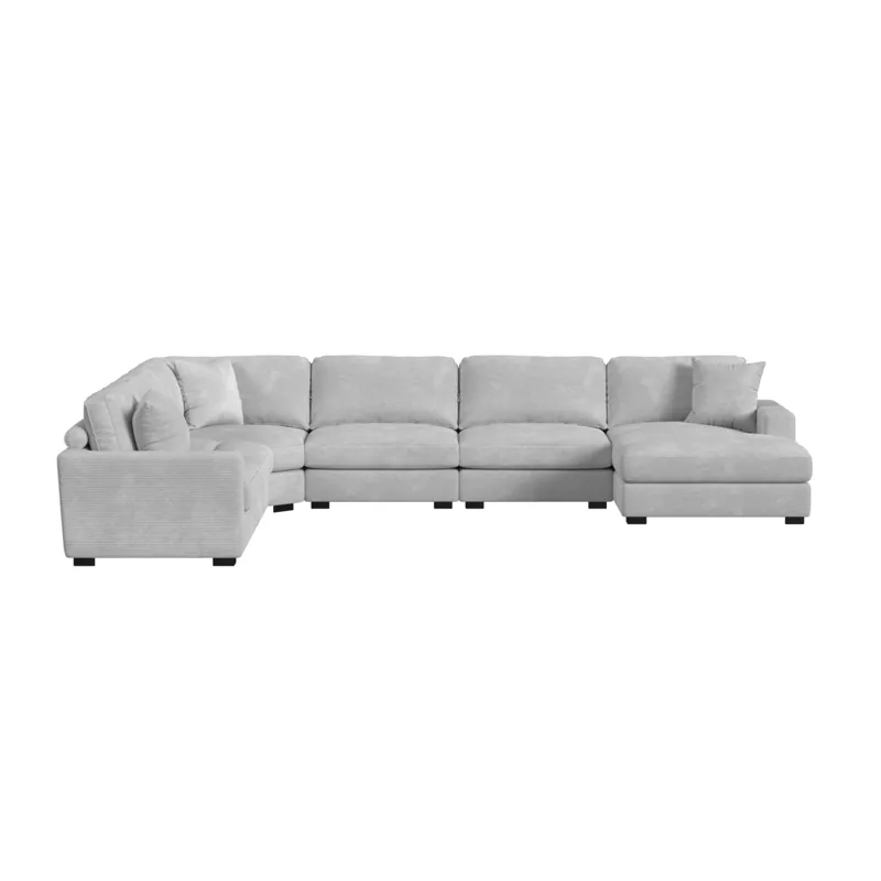 Arizona Modular LHF Armchair with 1 pillow 20\" in Steno Stone