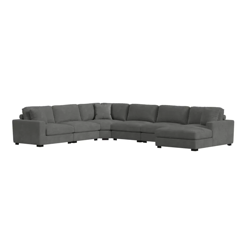 Arizona Modular LHF Armchair with 1 pillow 20\" in Steno Charcoal