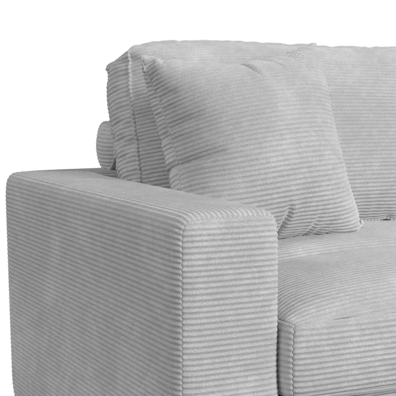 Arizona Modular LHF Armchair with 1 pillow 20\" in Steno Stone