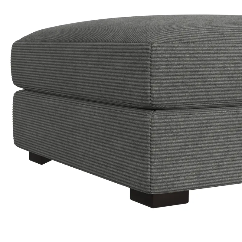 Arizona Modular Ottoman in Steno Charcoal