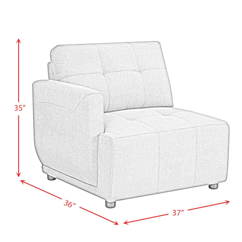 Armani Modular LSF Chair In Columbia Natural No Pillow (ISTA3 packaging)