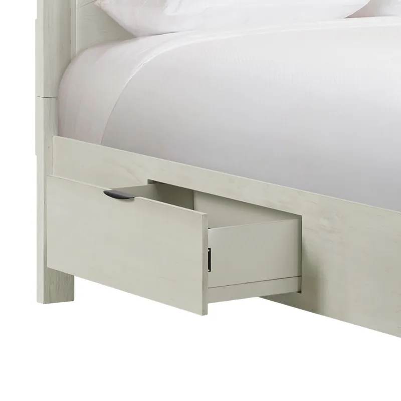 Artis King Bed w/ Storage in White