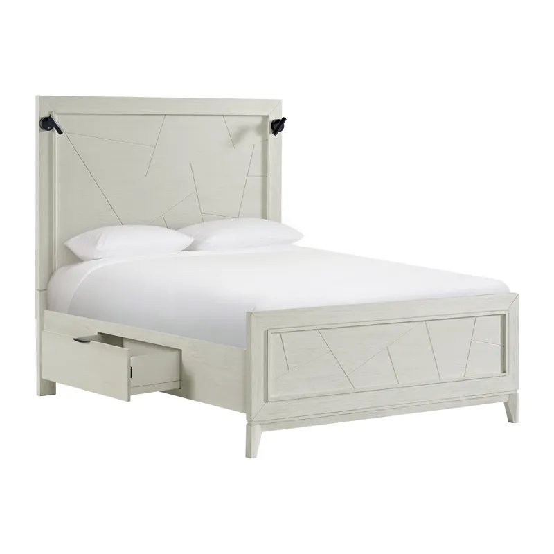 Artis Queen Bed w/ Storage in White