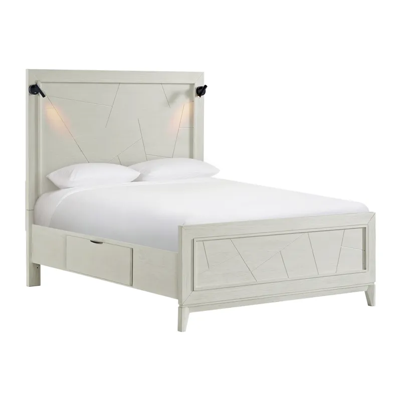 Artis Queen Bed w/ Storage in White