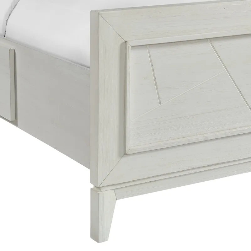 Artis King Bed w/ Storage in White