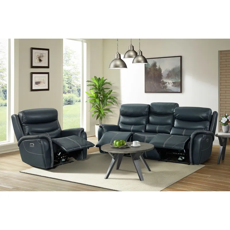 Aruba Power Motion Sofa with Power Headrest in Pebble Navy