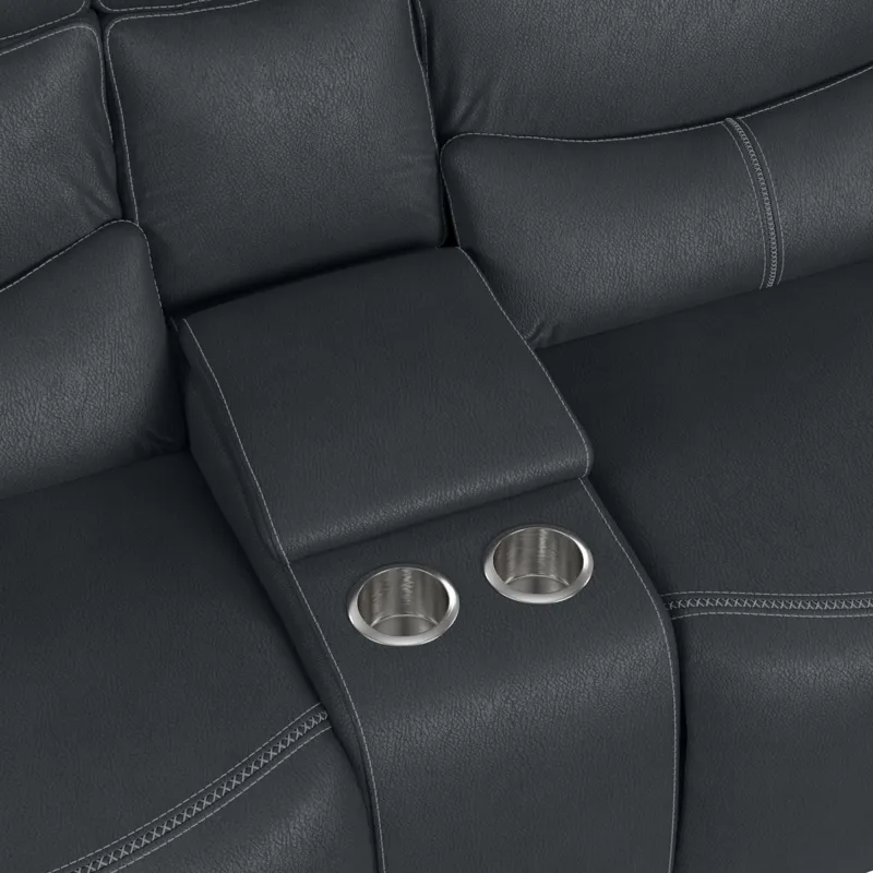 Aruba Power Motion Loveseat with Power Headrest and Console in Pebble Grey