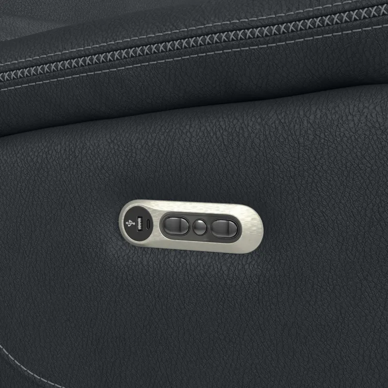 Aruba Power Motion Loveseat with Power Headrest and Console in Pebble Grey