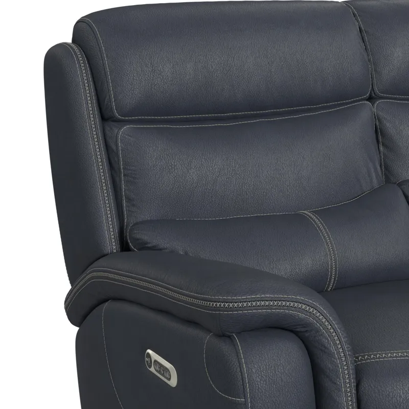 Aruba Power Motion Sofa with Power Headrest in Pebble Navy