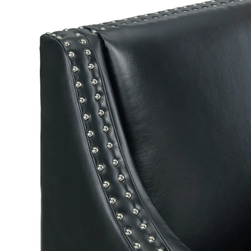 Augusta 16038 Chair W/Wood Leg Distressed In Phoenix Black (ISTA 3 Packaging)